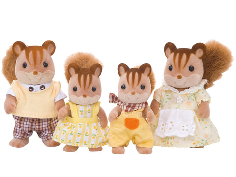 希尔瓦尼亚家庭 玩偶 【 核桃松鼠家庭 】 FS-17 ST Mark 认证 3 岁及以上玩具娃娃屋 Sylvanian Families エポック社 EPOCH