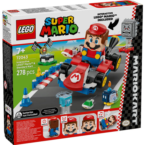 LEGO 乐高 超级马里奥 马里奥卡车 (TM) – 乐高(R)马里奥(TM)和标准推车 玩具 生日 礼物 积木 男孩 女孩 儿童 7岁 8岁 9岁 小学生 马里奥 商品 游戏 72043