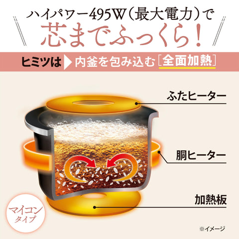 Zojirushi Mahobin 電飯煲，3 杯容量，適合單人使用，小容量，具有終極烹飪功能，微電腦控制烹飪，24 小時保溫，柔和黑色，NL-BF05AM-BZ