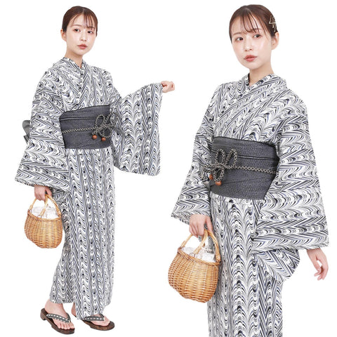 Fuuka 浴衣 2件套 女士 均码 (兵儿带/日本制造) X142333