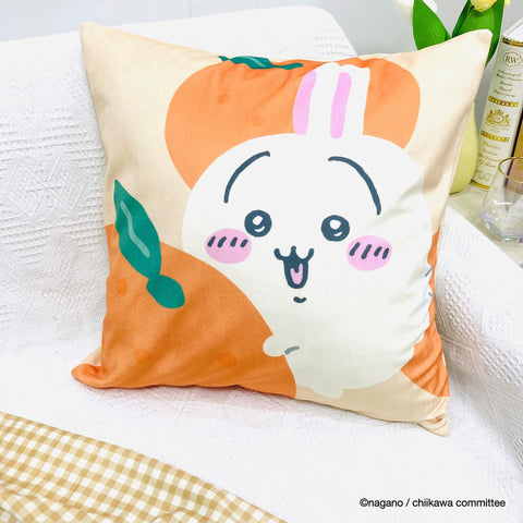 MORIPiLO 4621297 Chiikawa Morishita Cushion Cover, Bunny, Orange, 17.7 x 17.7 inches (45 x 45 cm), Sofa, Backpad, Pillow, Character Goods, Small and Cute