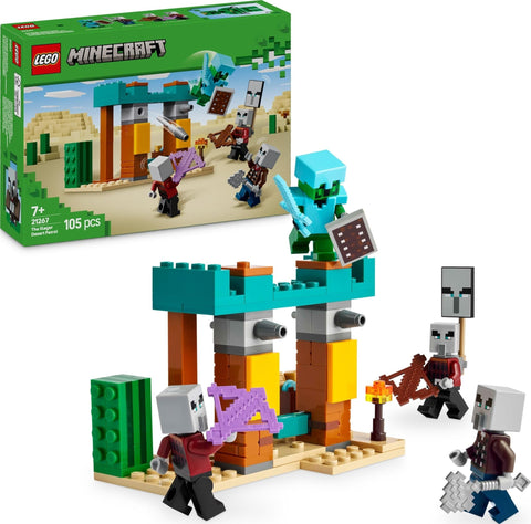 LEGO 乐高 我的世界 邪恶村人的沙漠巡逻 玩具 生日 礼物 积木 男孩 女孩 儿童 7岁 8岁 9岁 小学生 游戏 21267