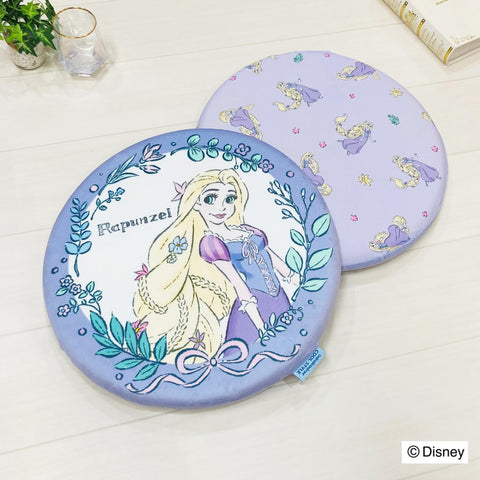 MORIPiLO 4621377 Disney Rapunzel Chair Cushion, 15.7 x 15.7 inches (40 x 40 cm), Round, Cooling Sensation, Memory Foam, Character Goods, Disney Princess, Purple