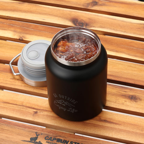 CAPTAIN STAG 食物罐 水壺 雙層不鏽鋼保溫杯 真空隔熱 保溫、保冷 HD 食物罐 400毫升