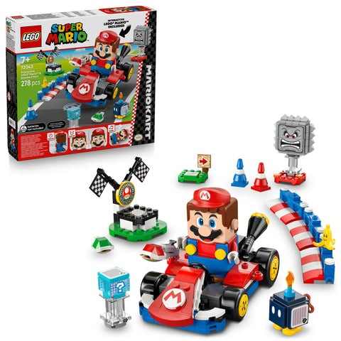 LEGO Super Mario Mario Kart(TM) - LEGO(R) Mario(TM) and Standard Cart, Toy, Birthday Present, Block, Boys, Girls, Children, 7, 8, 9, Elementary School, Mario Goods, Game, 72043