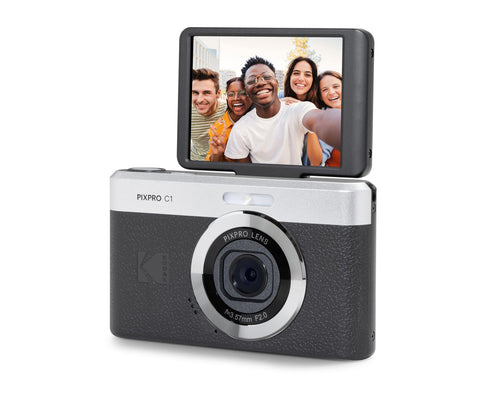 KODAK Pixpro C1 - Ultra Compact Digital Camera | 13MP BSI CMOS, 4x Zoom, 2.8" LCD Screen, LED Flash, Built-in Battery - Black