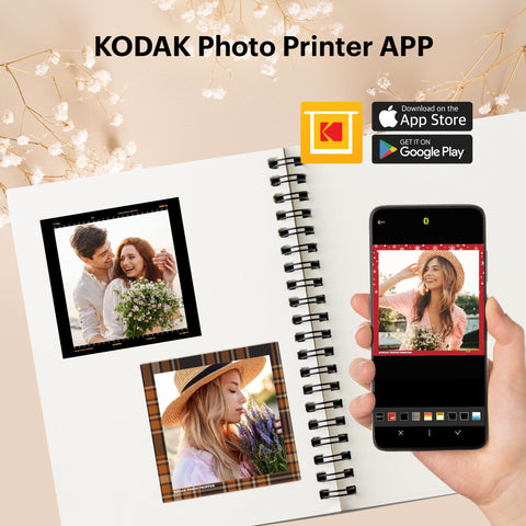 Kodak Kodak Mini Shot 3 Retro 4PASS 2-in-1 Instant Camera & Photo Printer, 3 x 3 in (7.6 x 7.6 cm) + 8 Cameras + 60 Sheets Bundle, White