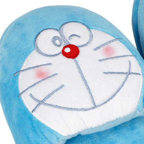 MORIPiLO 4620220 Morishita Slippers, Indoor Shoes, Kids, Women's, Doraemon, Blue, 9.1 - 9.8 inches (23 - 25 cm), Room Shoes, Fluffy Material, Character Goods, Shogakukan