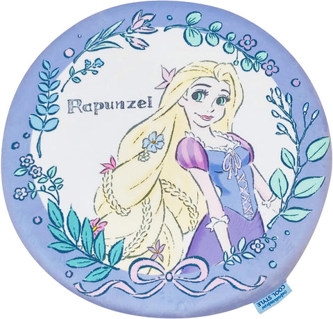 MORIPiLO 4621377 Disney Rapunzel Chair Cushion, 15.7 x 15.7 inches (40 x 40 cm), Round, Cooling Sensation, Memory Foam, Character Goods, Disney Princess, Purple