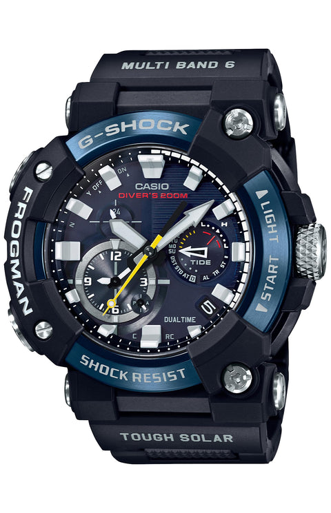 Casio 卡西歐 手錶 G-shock FROGMAN, 藍色, 1 件, 複合錶帶