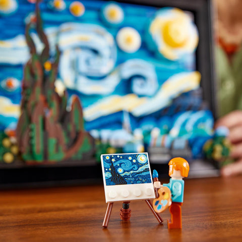 LEGO 乐高 创意系列 梵高 "星月夜" 生日礼物 21333 艺术面板 室内装饰 时尚 玩具 积木 礼物 艺术 绘画 室内装饰 男孩 女孩 成人