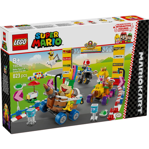 レゴ(LEGO) スーパーマリオ マリオカート(TM) – ベビィピーチ と グランプリ セット マリオカート おもちゃ 玩具 誕生日 プレゼント ブロック 男の子 女の子 子供 8歳 9歳 10歳 小学生 マリオ グッズ ゲーム 72036