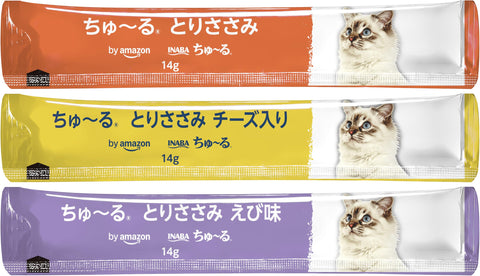by Amazon Chu~ru Cat Treats, Chicken Tender Variety, 14g x 54 sticks (SOLIMO)