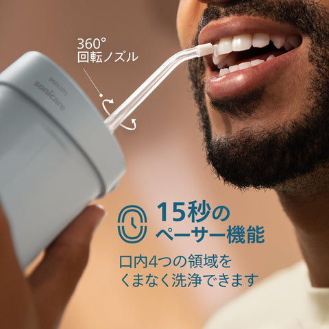 フィリップス ソニッケアーコンパクトフロッサー1000 口腔洗浄器 HX3333 /24 ライトブルー【Amazon.co.jp限定】