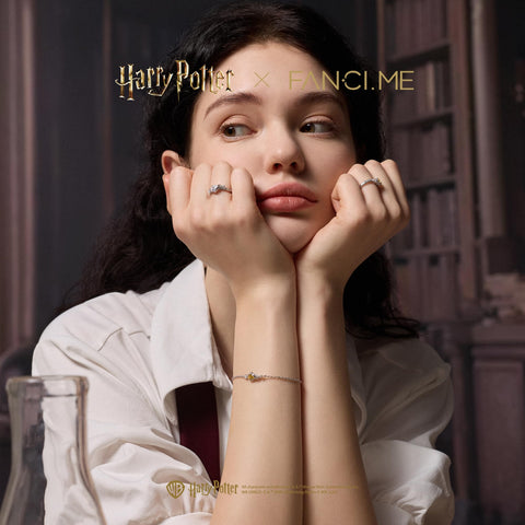 FANCIME x Harry Potter Official Collaboration Felicis Necklace Bracelet Silver, Harry Potter Exclusive Box, Halloween, Christmas Gift