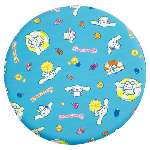 MORIPiLO 4621386 Morishita Cinnamon Roll Cushion Chair Cushion 15.7 x 15.7 inches (40 x 40 cm), Round Shape, Cooling Sensation, Memory Foam, Character Goods, Sanrio Cinnamon, Blue