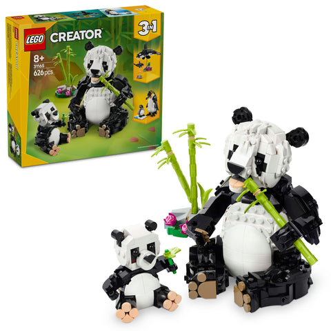 LEGO 乐高 Creator 动物:熊猫的亲子 玩具 生日 礼物 积木 女孩 男孩 儿童 8岁 9岁 10岁 小学生 动物 生物 31165