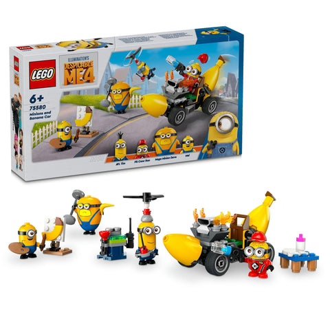 LEGO 75580 Minion and Banana Car, Toy, Present, Blocks, Girls, Boys, Children, 5, 6, 7, 8, Elementary School Students, Minions Fever, Minions Movies, Despicable Me Goods,