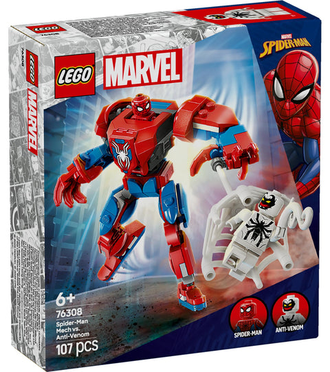 Lego 76308 Marvel Spider-Man Mecha vs. Anti-Venom Toy, Toy, Birthday, Present, Blocks, Educational Boy, Girls, Children, 6 Years, 7 Years, 8 Years, 9 Years, Marvel Goods, Figure,