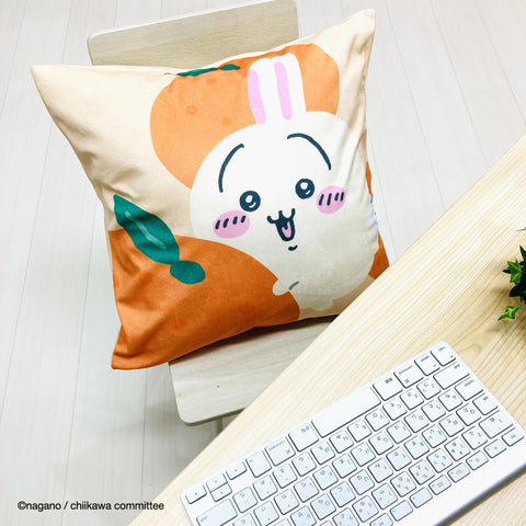 MORIPiLO 4621297 Chiikawa Morishita Cushion Cover, Bunny, Orange, 17.7 x 17.7 inches (45 x 45 cm), Sofa, Backpad, Pillow, Character Goods, Small and Cute