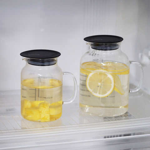 하리오 VFP-500-B 식초 보관 용기, 식초 과일 포트, 500ml, 피클, 블랙, 일본산