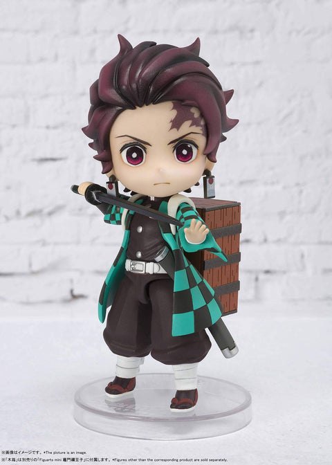 TAMASHII NATIONS Figuarts Mini Demon Slayer Tanjiro Kamado Mini Figure, Approx. 3.5 inches (90 mm), PVC/ABS, Painted Action Figure