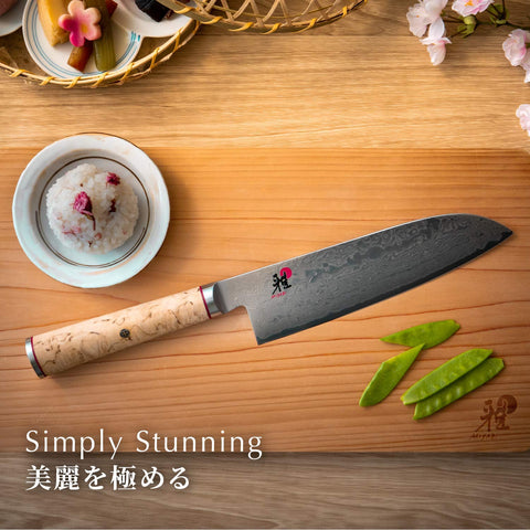 MIYABI MIYABI 美雅比 5000MCD 三德菜刀 180mm 日本製造 大馬士革 刀 多層鋼 岐阜縣關市製造 34374-181