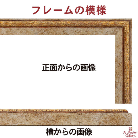 Poster Katsushika Hokusai (36 Views of Fugaku and Bishu Fujimihara) Ukiyo-e A3 Size Interior Wallpaper Painting Art Poster Gold Frame