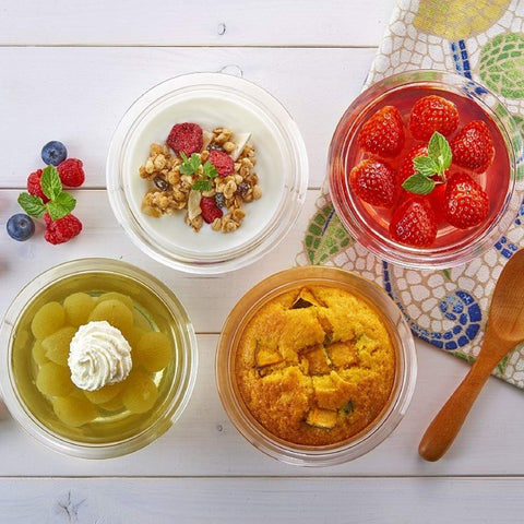 HARIO HSB-2812 Salad Bowl, Set of 4, Heat-resistant Glass, Sweets Bowl, Tableware