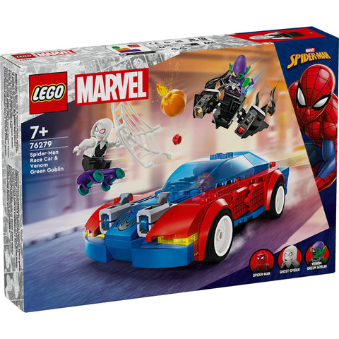 レゴ(LEGO) スーパー・ヒーローズ スパイダーマンのレースカーとヴェノム化したグリーン・ゴブリンの対決 おもちゃ 玩具 プレゼント 誕生日 ブロック クリスマス 男の子 女の子 子供 7歳 8歳 9歳 小学生 マーベル グッズ フィギュア 76279