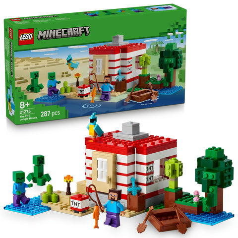 Lego 21275 Minecraft TNT Jungle House, Toy, Birthday Gift, Block, Girls, Boys, Children, 8, 9, 10, Elementary School Students, Micra, Minecraft Goods, Games, Competition, Robot