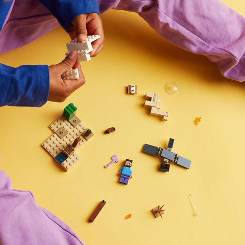 LEGO 乐高 我的世界 史蒂夫的沙漠探险 玩具 礼物 积木 男孩 女孩 儿童 5岁 6岁 7岁 8岁 小学生 My Crara 骆驼 21251