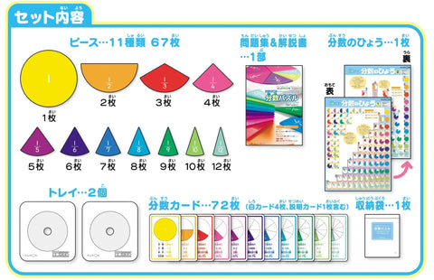 KUMON PUBLISHING First Fraction Puzzle BP-21 Educational Toy, For Ages 5 and Up