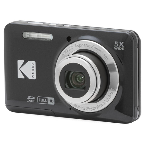 KODAK PIXPRO Easy to Use Zoom, FZ55-BK 16MP Digital Camera, 5x Optical Zoom, Wide Angle, 28mm 2.7-inch LCD Screen (Black)