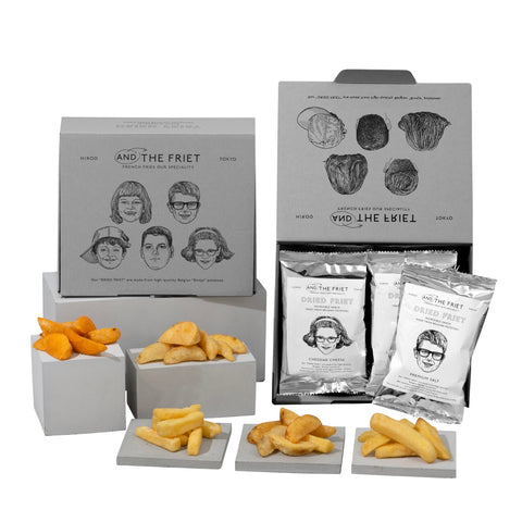 Official: DRIED FRIET Mini 5 Pieces (And The Frits) Gift Box, Tokyo Souvenir, Potato Chips, Western Confectionery, Gift (5 Mini Pieces: Gift Box, Mini 5 Packs)