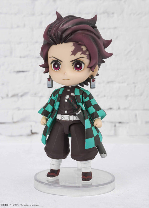 TAMASHII NATIONS Figuarts Mini Demon Slayer Tanjiro Kamado Mini Figure, Approx. 3.5 inches (90 mm), PVC/ABS, Painted Action Figure