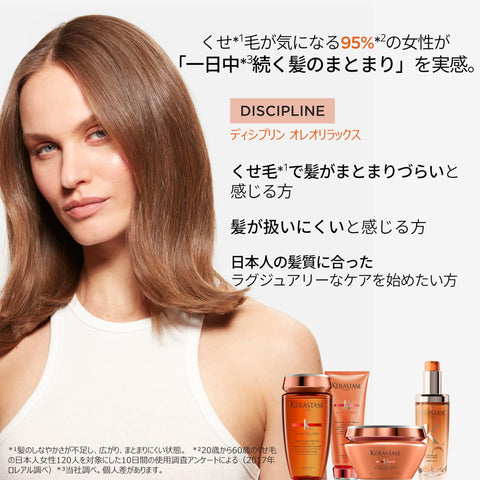 ケラスターゼ ヘアオイル フルイド オレオリラックス 75mL 試供品付き セット ヘアケア 洗い流さないトリートメント デイリーケア まとまりケア くせ毛ケア 湿気ケア 保湿 なめらか 紫外線ケア UVプロテクション スイートなフローラルフルーティムスクの香り 夜までまとまり続く