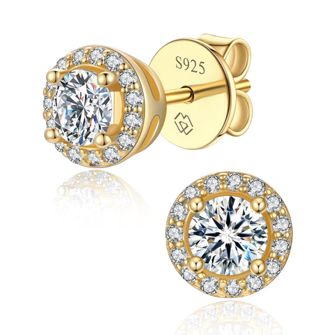 MomentWish モアサナイト ピアス レディース メンズ 0.6-2 CT モアッサナイト ジュエリー Dカラー シルバー925 金属アレルギー対応 つっけぱなし 男女兼用イヤリング 一粒ダイヤモンド 誕生日 記念日 プレゼント