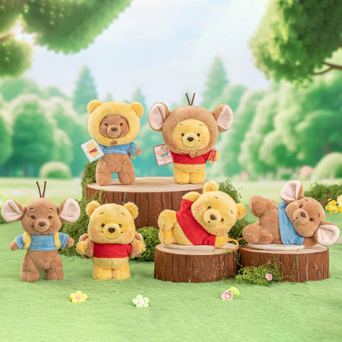 TOP TOY Disney Winnie the Pooh and Lou Plush Series (Assorted Box, 6 Pieces), Blind Box Figure, Plastic Model, Premium Toy Soft Toy, Birthday Present, Disney Christmas Gift