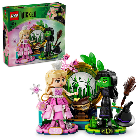 LEGO Wicked 75682 Elfava & Glinda Figure, Toy, Present, Blocks, Girls, Boys, Children, 9, 10, 11, 12, Elementary School Students, Educational, Popular, Wicked