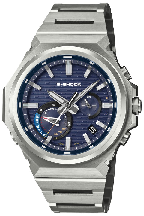Casio G-Steel Wristwatch, Bluetooth, Tough Solar GST-B1000/B100, blue, MINIMALIST DESIGN