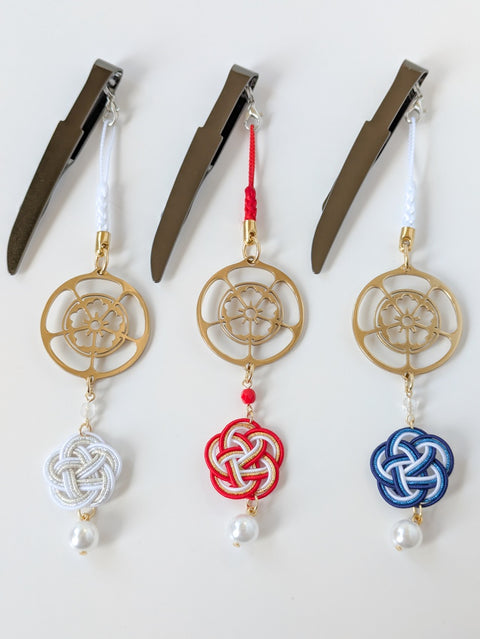 Japanese Traditional Ornament "Oda Nobunaga" Mizuhiki (with Sword-shaped Clip)