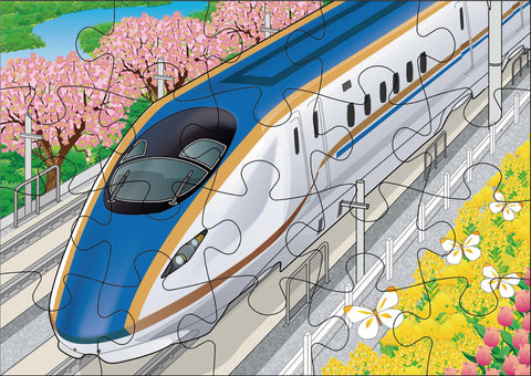 KUMON PUBLISHING JP-25 STEP2 Jigsaw Puzzle, Colorful Shinkansen (Bullet Trains), Educational Toy, Children's Jigsaw Puzzle, 9 Pieces, 12 Pieces / 16 Pieces / 20 Pieces, Ages 2 and Up