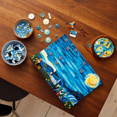 LEGO 樂高 創意系列 梵谷 "星月夜" 生日禮物 21333 藝術面板 室內裝飾 時尚 玩具 積木 禮物 藝術 繪畫 室內裝飾 男孩 女孩 成人