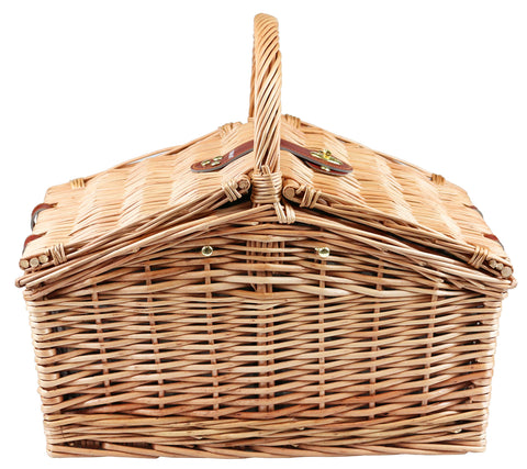 Captain Stag Outdoor Picnic Basket with Lid Oval Trunk House