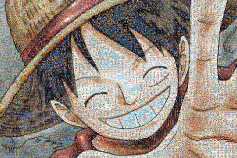 Ensky 1000 Pieces Jigsaw Puzzle, One Piece, Mosaic Art (Luffy) [19.7 x 29.5 inches (50 x 75 cm)]