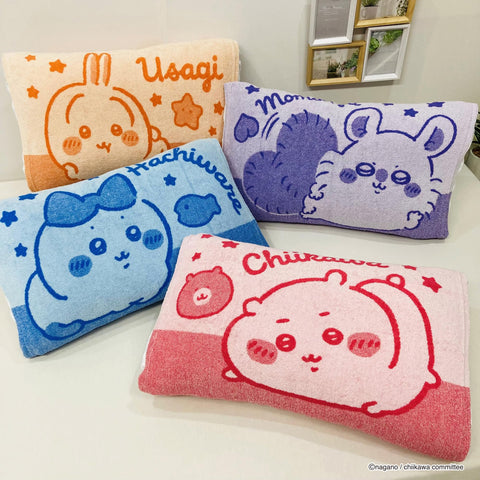 MORIPiLO 4621696 Pillowcase, Towelcloth 43, 24.8 inches (63 cm), 13.8 x 19.7 inches (35 x 50 cm), Chiikawa Rabbit Goods, Washable Pillow Case (Can be Used by Parents and Children), For Adults and