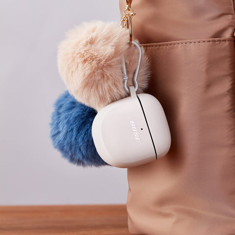 Bose QuietComfort Earbuds II Silicone Case Cover Bose QC EarbudsⅡを保護する シリコンケースカバー アルミ製カラビナ付き ソープストーン