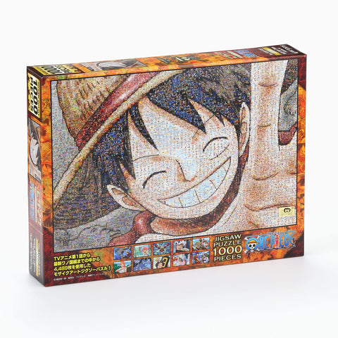 Ensky 1000 Pieces Jigsaw Puzzle, One Piece, Mosaic Art (Luffy) [19.7 x 29.5 inches (50 x 75 cm)]