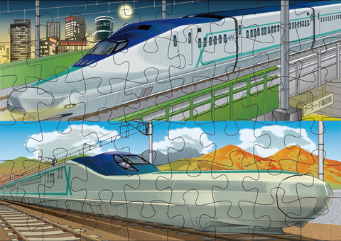 KUMON PUBLISHING JP-35 STEP3 Jigsaw Puzzle, Working Trains, Educational Toy, Children's Jigsaw Puzzle, 24 Pieces / 35 Pieces / 48 Pieces, Ages 2.5 and Up